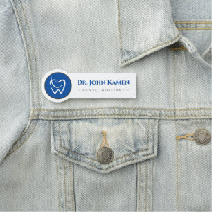 Zahnassistent Zähne-Logo Namensschild
