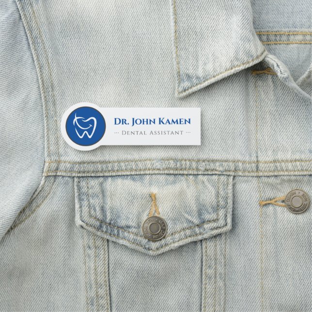 Zahnassistent | Zähne-Logo Namensschild (Beispiel)