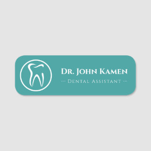 Zahnassistent Zähne-Logo Namensschild