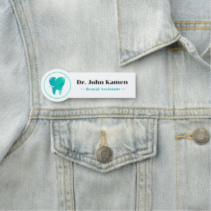 Zahnassistent Zähne-Logo Namensschild