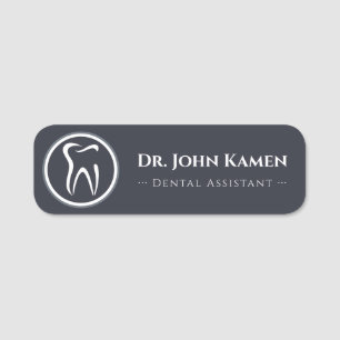 Zahnassistent Zähne-Logo Namensschild