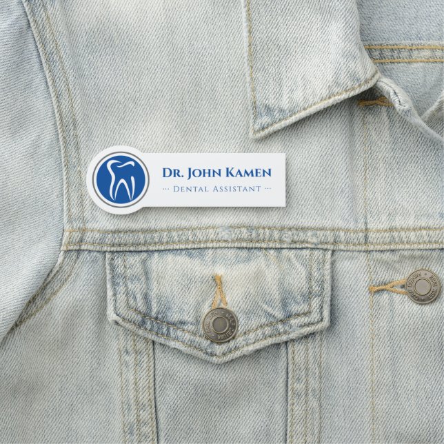 Zahnassistent | Zähne-Logo Namensschild (Beispiel)