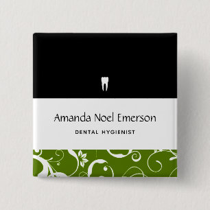 Zahnbüro-Mitarbeiter Pro Damask Button