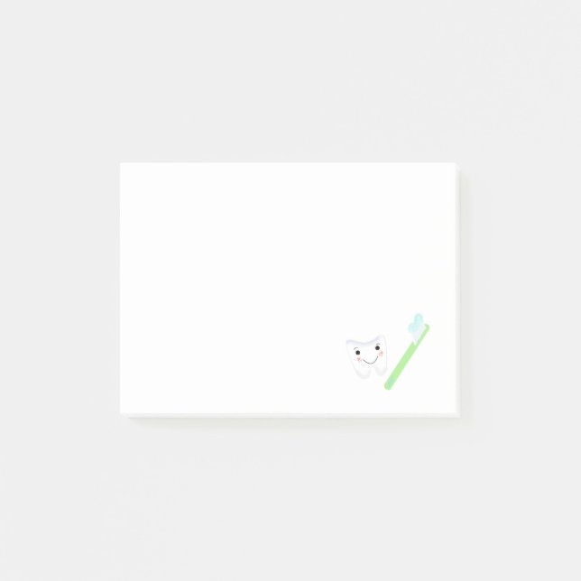 Zahnbürste Post-it Klebezettel (Vorderseite)