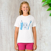 Zahnbürste und Zahnbürstenmädchen T - Shirt