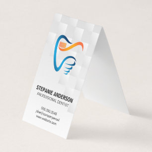 Zahnbürste und Zahnlogo Dental Visitenkarten