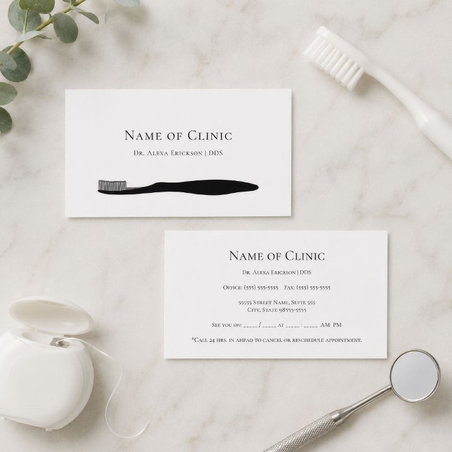 Zahnbürste Zahnarzttermin-Erinnerung Terminkarte (Toothbrush Dental Appointment Reminder Card
)