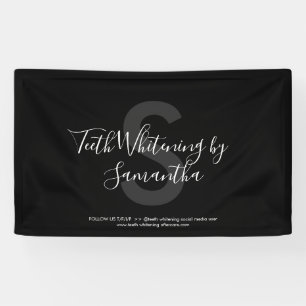 Zähne Aufhellung Monogramm Schrift Banner