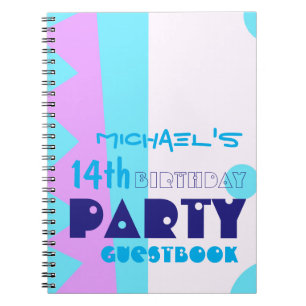 Zähne des Monster 14. Geburtstagsparty Gästebuch Notizblock
