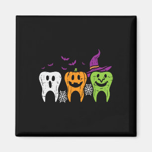 Zähne Geist Kürbis Hexe Süße Zahnmedizin Halloween Magnet
