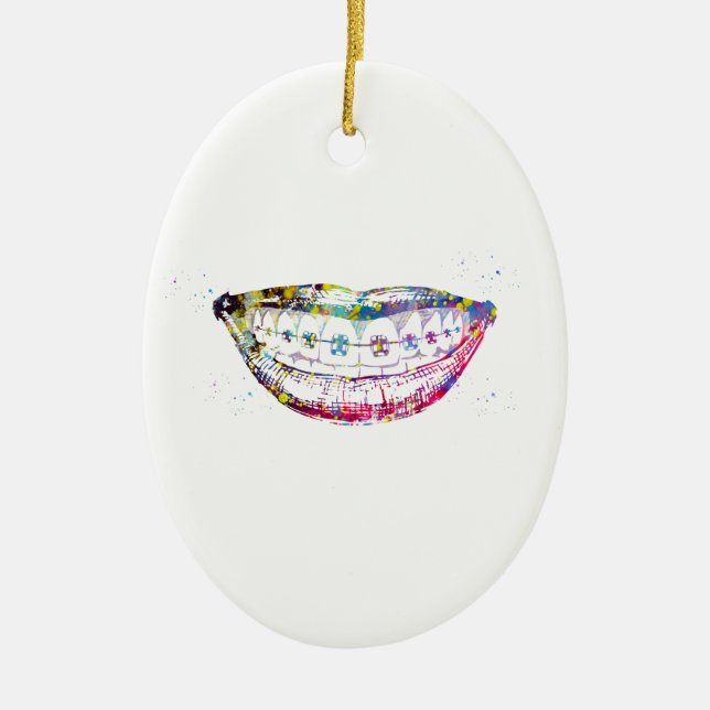 Zähne Keramik Ornament (Vorne)