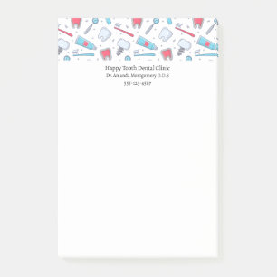Zähne und Werkzeuge Zahnarzt Post-it Klebezettel