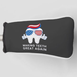 Zähne wieder groß 4. Juli Zahn Golf Headcover