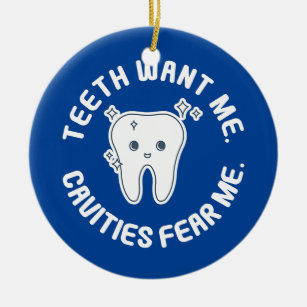Zähne Wollte mir, dass ich Angst vor Zahnarztzahnä Keramik Ornament