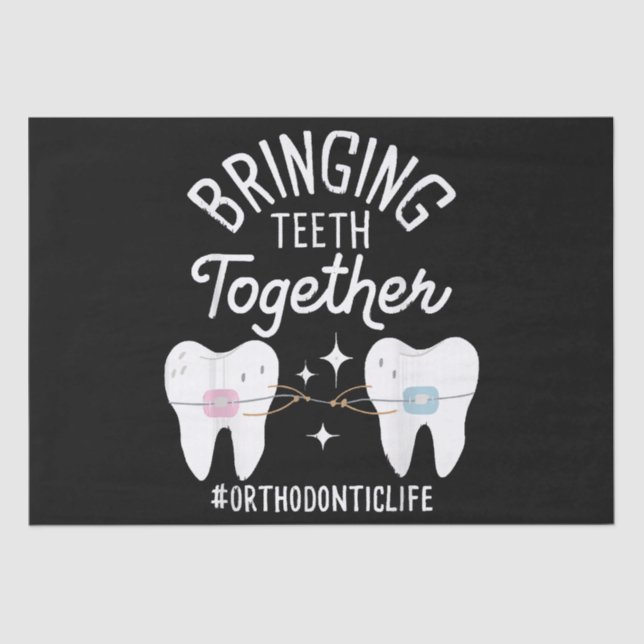 Zähne zusammenbringen - Kieferorthopäden Seidenpapier (Vorderseite)