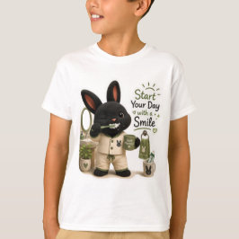 Zähneputzen-Hasen-Aufkleber T-Shirt