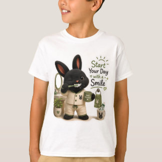 Zähneputzen-Hasen-Aufkleber T-Shirt