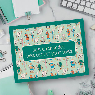 Zahnersatz Erinnerung Postkarte