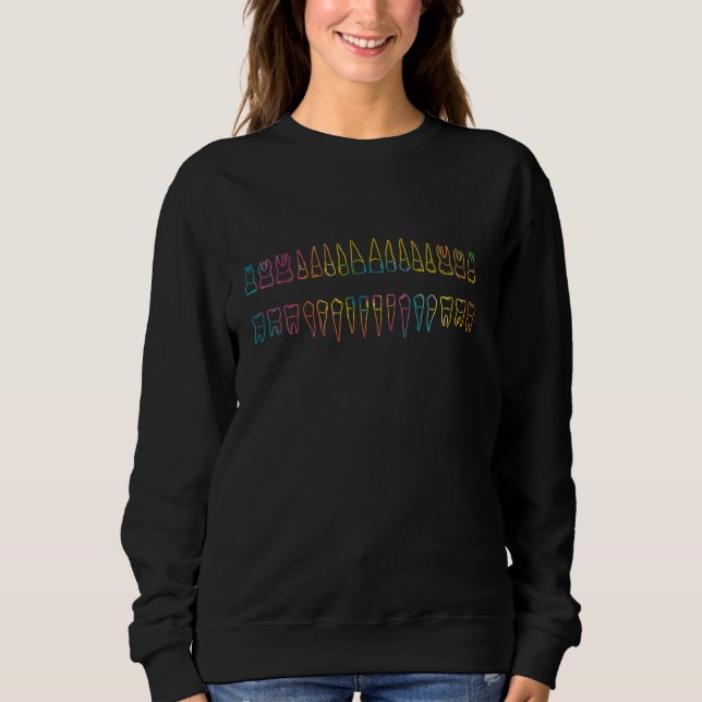 Zahnerwachsenenzähne Sweatshirt (Vorderseite)