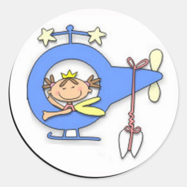 Zahnfee Runder Aufkleber (Vorderseite)