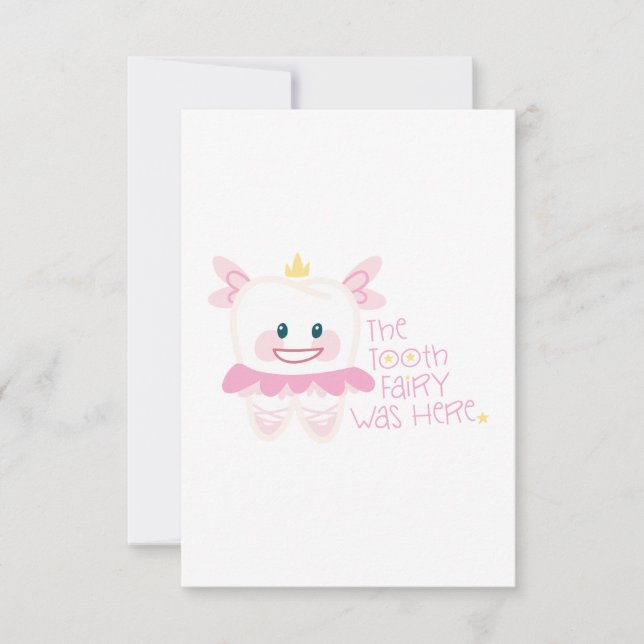 Zahnfee war hier dankeskarte (Vorderseite)