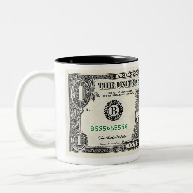 Zahngeld-Dollar-Schein Zweifarbige Tasse (Links)