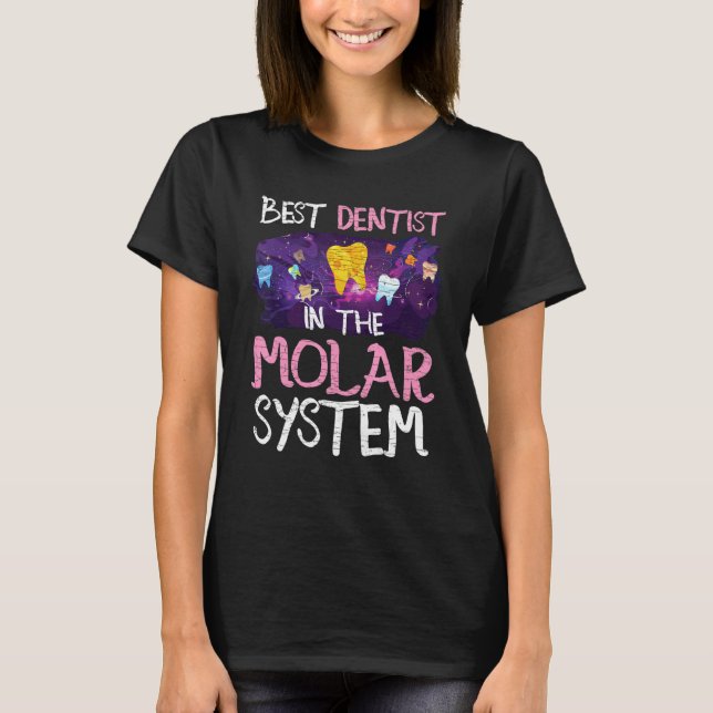 Zahnheilkunde Bester Zahnarzt im Molarensystem T-Shirt (Vorderseite)