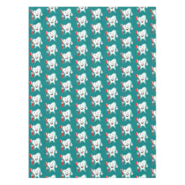 Zahnheilkunde mit Zahnbürstenmuster Tischdecke