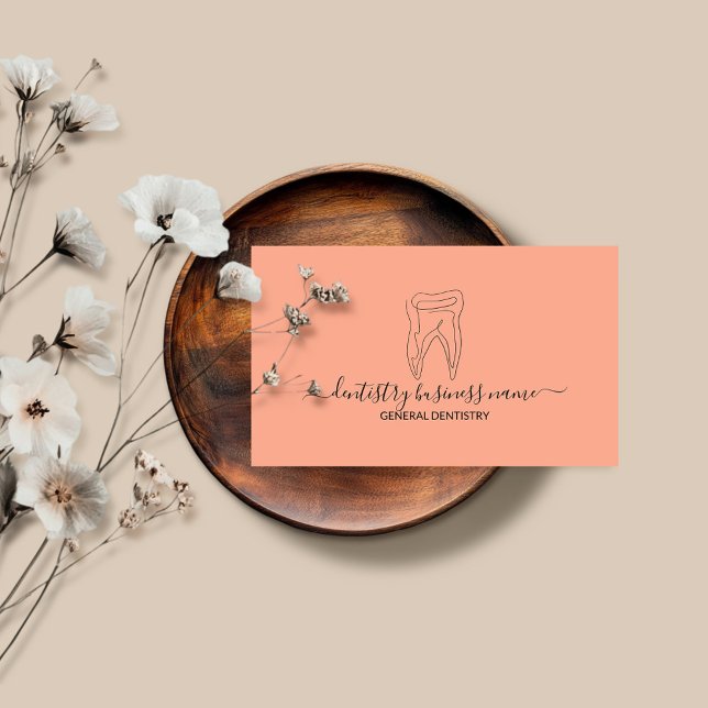 Zahnheilkunde, modern orange visitenkarte (Von Creator hochgeladen)