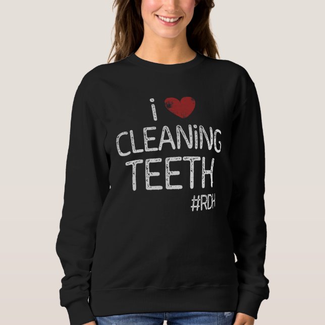 Zahnhygienisch Hygiene Rdh Clean Teeth Student Sweatshirt (Vorderseite)
