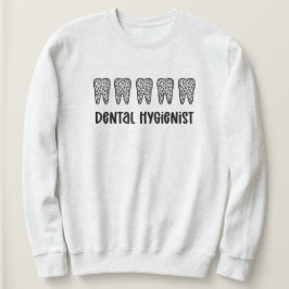 Zahnhygienisch Leopard Druckzähne Sweatshirt