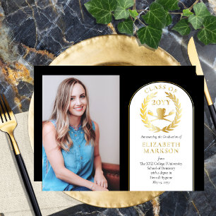 Zahnhygienischer Foto Grad Ankündigung Gold Foil