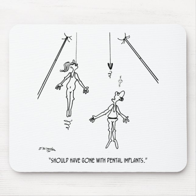 Zahnimplantat-Cartoon 9468 Mousepad (Vorne)