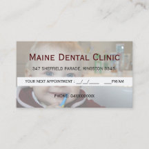 Zahnklinik Brushing Teeth Appointment Card