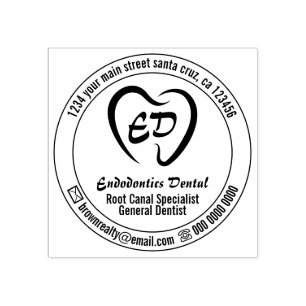 Zahnklinik Teeth Heart Branding Gummistempel
