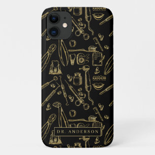 Zahnmedizin Kunst Goldmuster Monogramm Case-Mate iPhone Hülle