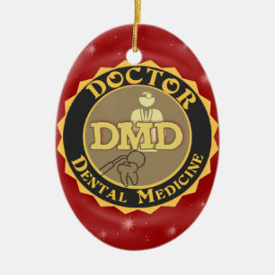 ZAHNMEDIZIN-LOGO DMD DOKTOR-OF KERAMIK ORNAMENT