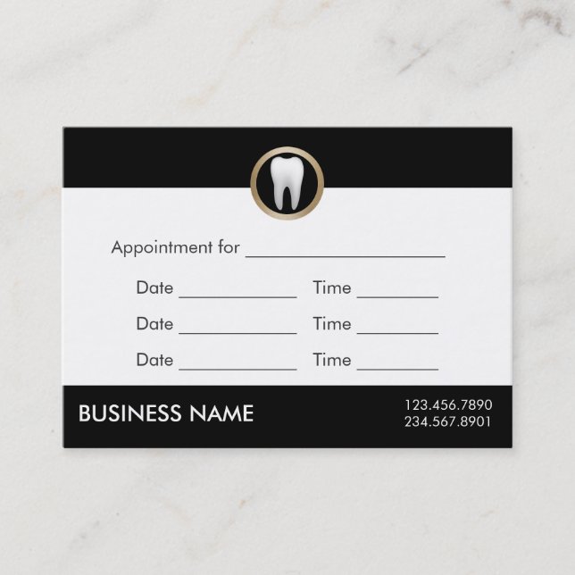 Zahnmedizinische Büro-Verabredungs-beruflicher Terminkarte (Vorderseite)
