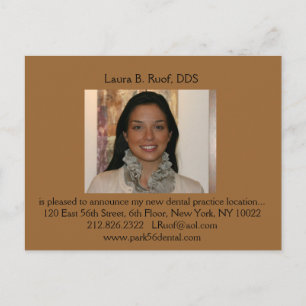 Zahnmedizinische Intro-Postkarte Ankündigungspostkarte