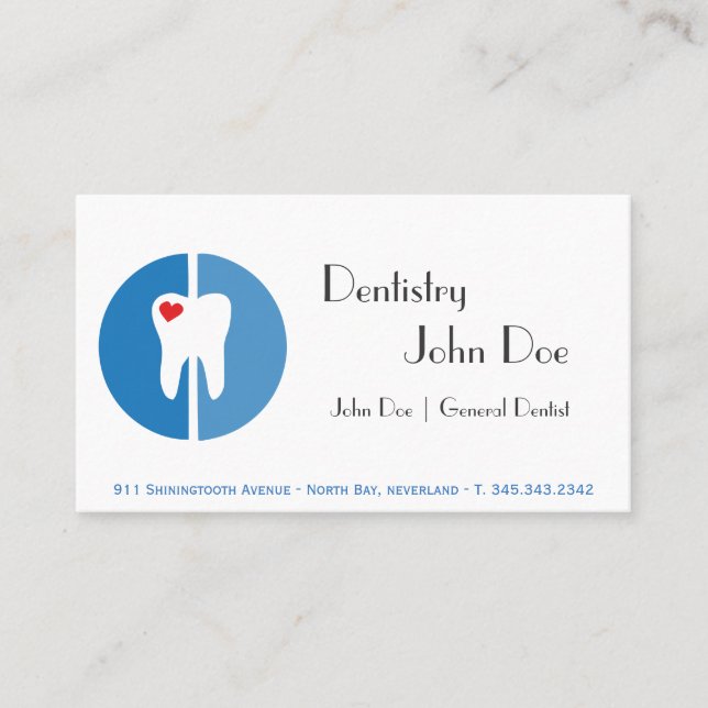 Zahnmedizinische Visitenkarte des eleganten Terminkarte (Vorderseite)
