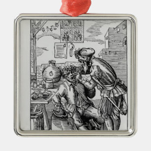 Zahnmedizinischer Betreiber Silbernes Ornament
