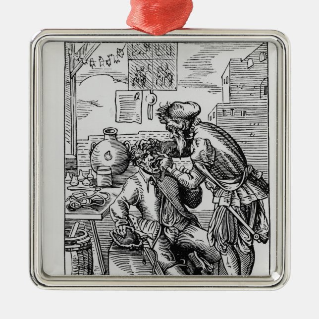 Zahnmedizinischer Betreiber Silbernes Ornament (Vorne)