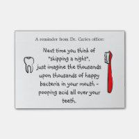 Zahnmedizinischer Büro Humor - Post-Itanmerkungen