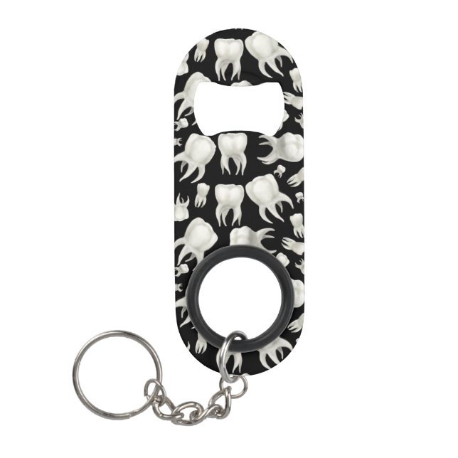 Zahnmedizinischer Schlüsselanhänger Flaschenöffner (Vorderseite)