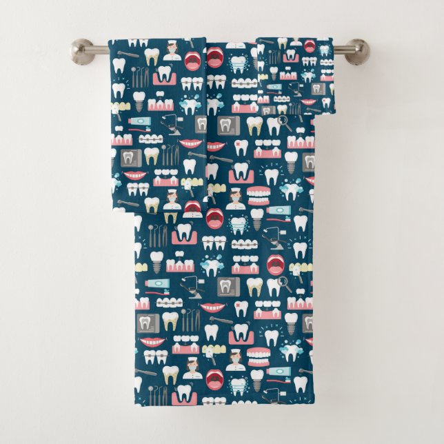 Zahnmedizinisches Klinik-Büro-Muster Badhandtuch Set (Insitu)