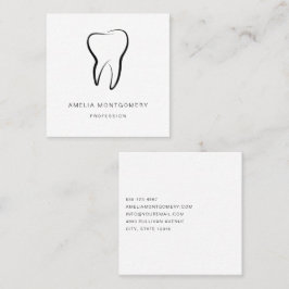 Zahnmedizinisches Zahnrad Quadratische Visitenkarte