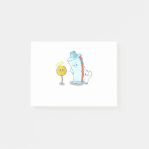 Zahnpasta schützt Süßzahn vor Lollipop Post-it Klebezettel