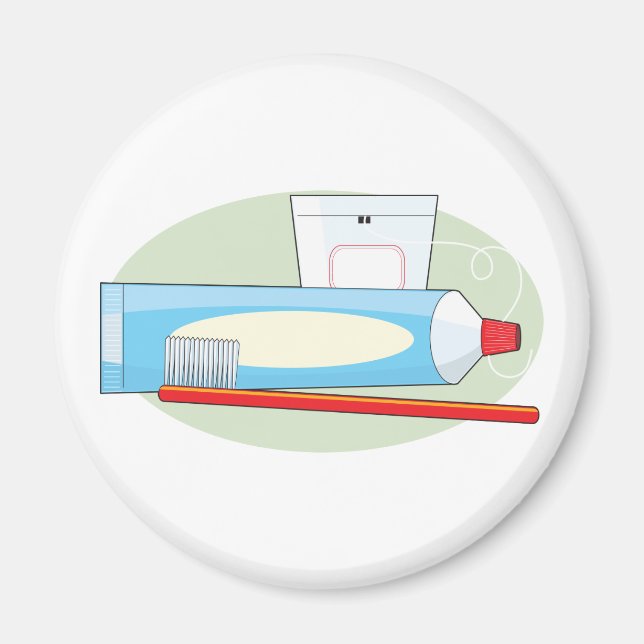 Zahnpasta und Brush Magnet (Vorne)