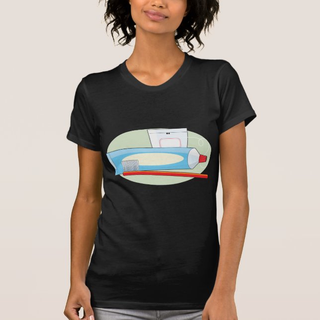Zahnpasta und Bürste T-Shirt (Vorderseite)
