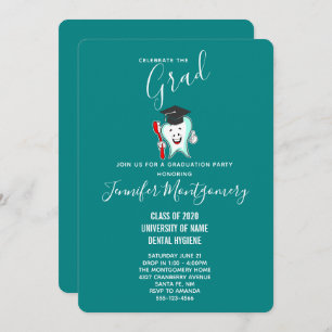 Zahnpflege Happy Tooth mit Toothbrush-Abschluss Einladung